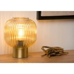 Lucide MALOTO - Tafellamp - Ø 20 cm - 1xE27 - Amber Best