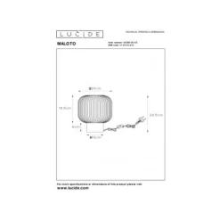 Lucide MALOTO - Tafellamp - Ø 20 cm - 1xE27 - Amber Best