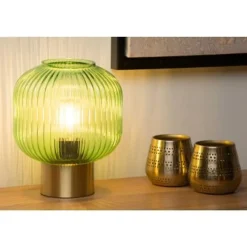 Lucide MALOTO - Tafellamp - Ø 20 cm - 1xE27 - Groen Hot