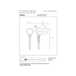 Lucide MANAL Tuinspot/Grondspie LED 12W Antraciet Discount