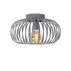 Lucide MANUELA - Plafonnière - Ø 40 cm - 1xE27 - Grijs Clearance
