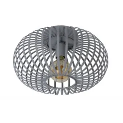 Lucide MANUELA - Plafonnière - Ø 40 cm - 1xE27 - Grijs Clearance