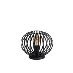 Lucide MANUELA - Tafellamp - Ø 25,5 cm - 1xE27 - Zwart Discount