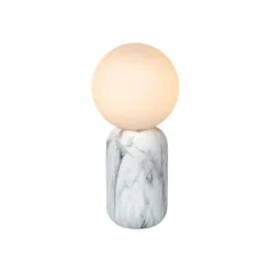 Lucide MARBOL Tafellamp-Wit-Ø15-1xE27-25W-Metaal Online