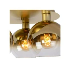 Lucide MARIUS - Plafonnière - 3xE27 - Mat Goud / Messing Discount