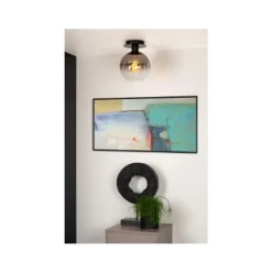 Lucide MARIUS - Plafonnière - 1xE27 - Zwart Online