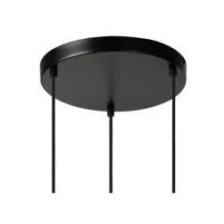 Lucide MARIUS Hanglamp-Zwart-Ø48,5-3xE27-40W-Glas