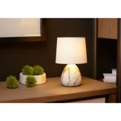 Lucide MARMO - Tafellamp - Ø 16 cm - 1xE14 - Wit New