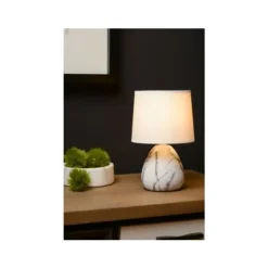 Lucide MARMO - Tafellamp - Ø 16 cm - 1xE14 - Wit New