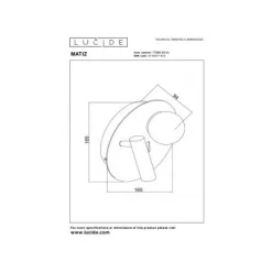 Lucide MATIZ Bedlamp-Wit-LED-3,7W-3000K Outlet