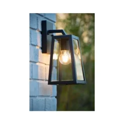 Lucide MATSLOT - Wandlamp Buiten - E27 - IP23 - Zwart Outlet