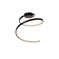 Lucide MAXENCE - Plafonnière - Ø 46 cm - LED Dimb. - 1x24W 3000K - 3 StepDim - Zwart Outlet