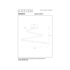 Lucide MAXENCE - Plafonnière - Ø 46 cm - LED Dimb. - 1x24W 3000K - 3 StepDim - Wit Clearance