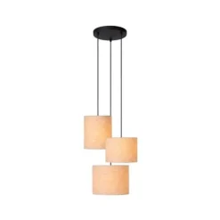 Lucide MAYA Hanglamp-Beige-Ø46-3xE27-40W-Katoen