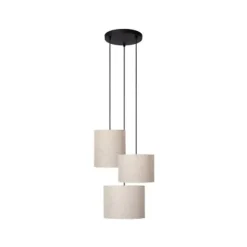 Lucide MAYA Hanglamp-Beige-Ø46-3xE27-40W-Katoen