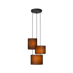 Lucide MAYA Hanglamp-Zwart-Ø46-3xE27-40W-Katoen Discount