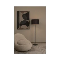 Lucide MAYA Vloerlamp-Zwart-Ø45-1xE27-40W-Katoen Online