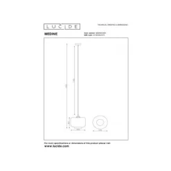 Lucide MEDINE Hanglamp-Opaal-Ø25-1xE27-40W-Glas Best