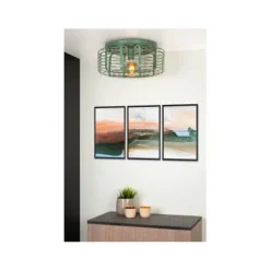 Lucide MELOPEE - Plafonnière - Ø 45 cm - 1xE27 - Turkoois