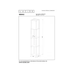 Lucide MENNO Vloerlamp-Zwart-1xE27-60W Online