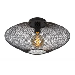 Lucide MESH - Plafonnière - Ø 45 cm - 1xE27 - Zwart New