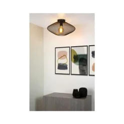 Lucide MESH - Plafonnière - Ø 45 cm - 1xE27 - Zwart New
