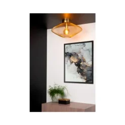 Lucide MESH - Plafonnière - Ø 45 cm - 1xE27 - Mat Goud / Messing New