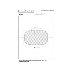 Lucide MESH - Plafonnière - Ø 30 cm - 1xE27 - Mat Goud / Messing Outlet