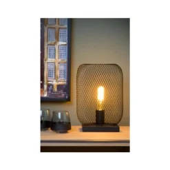 Lucide MESH - Tafellamp - 1xE27 - Zwart Discount