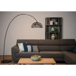 Lucide MESH - Vloerlamp - Ø 46 cm - 1xE27 - Zwart Clearance