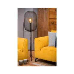 Lucide MESH - Vloerlamp - Ø 35 cm - 1xE27 - Zwart Hot
