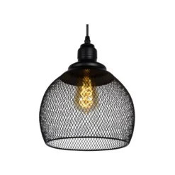 Lucide MESH Pendel E27 Ø22cm H 20cm Zwart New