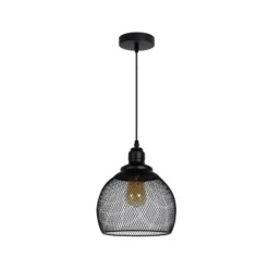 Lucide MESH Pendel E27 Ø22cm H 20cm Zwart New