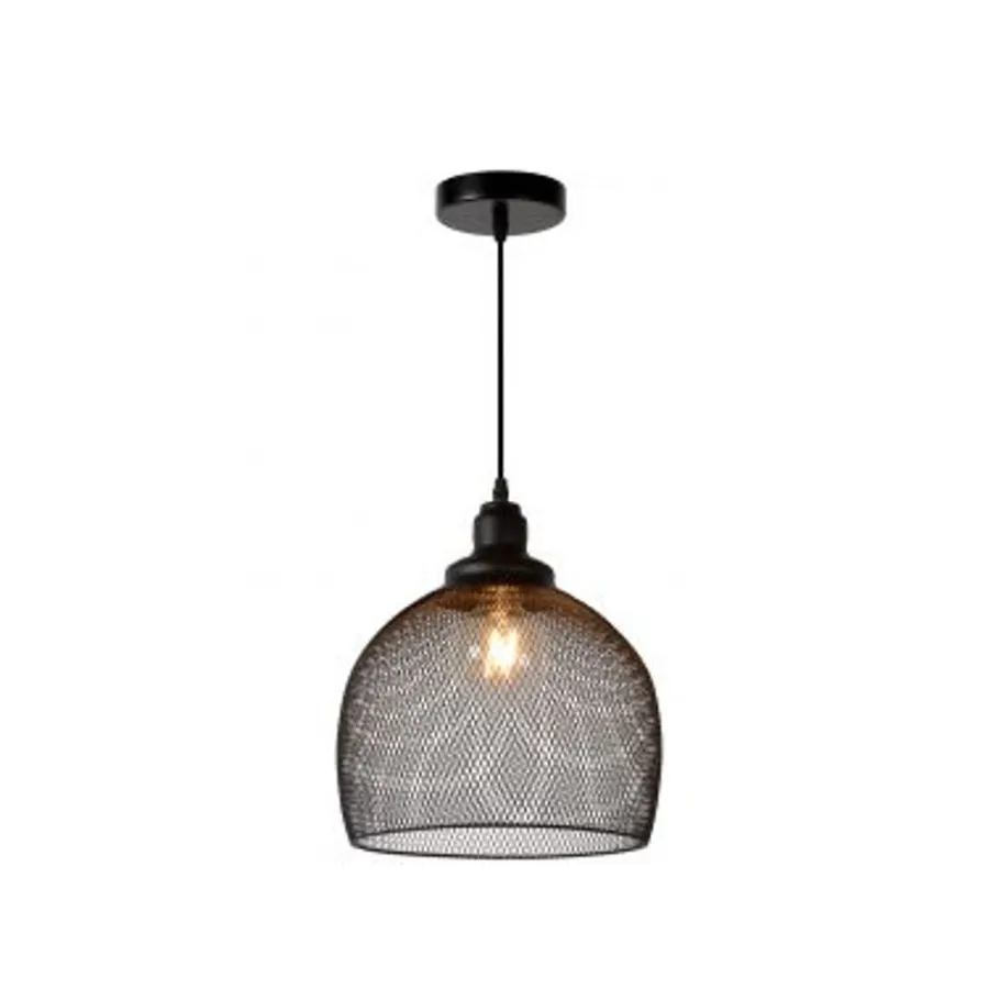 Lucide MESH Pendel E27 Ø28cm H 32cm Zwart Outlet