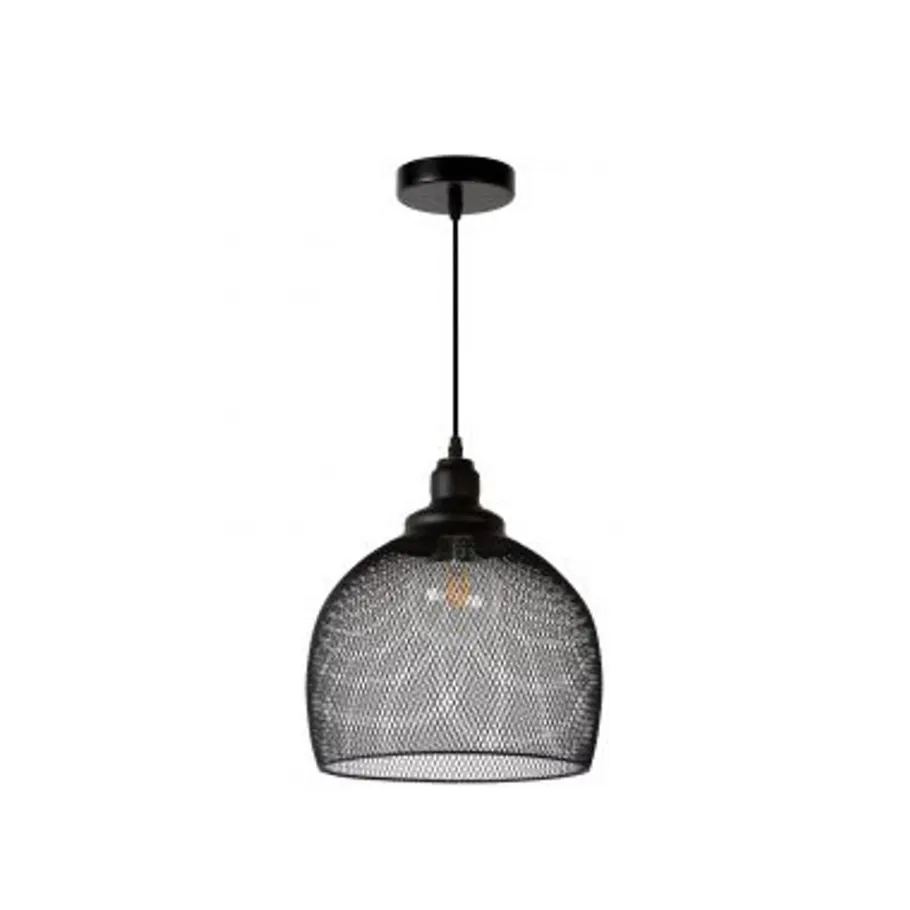 Lucide MESH Pendel E27 Ø28cm H 32cm Zwart Outlet