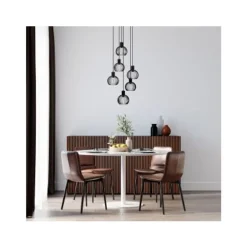 Lucide MIKAELA Hanglamp-Zwart-Ø35-6xE14-5W-Metaal Outlet