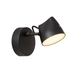 Lucide MILNE Wandlamp-Zwart-LED Dimb.-6W-2700K-12V-Metaal New