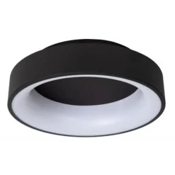 Lucide MIRAGE Plafonnière-Zwart-Ø38-LED Dimb.-22W-2700K Hot