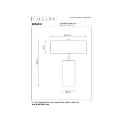 Lucide MIRASOL - Tafellamp - Ø 25 cm - 3xG9 - Wit Outlet