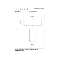 Lucide MIRASOL - Tafellamp - Ø 25 cm - 3xG9 - Zwart Clearance