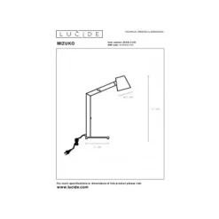 Lucide MIZUKO - Bureaulamp - 1xE14 - Zwart Best