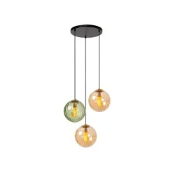 Lucide MONSARAZ Hanglamp-Groen-Ø35-3xE27-40W-Glas Discount