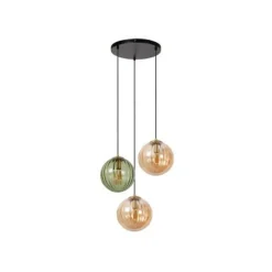 Lucide MONSARAZ Hanglamp-Groen-Ø35-3xE27-40W-Glas Discount