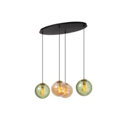 Lucide MONSARAZ Hanglamp-Groen-4xE27-40W-Glas Sale