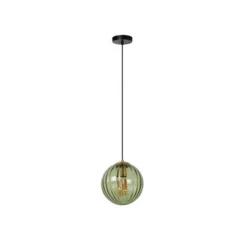 Lucide MONSARAZ Hanglamp-Groen-Ø25-1xE27-40W-Glas