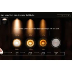 Lucide MR16 - Led lamp - Ø 5 cm - LED Dimb. - GU10 - 1x5W 2700K - 3 StepDim - Zwart Best