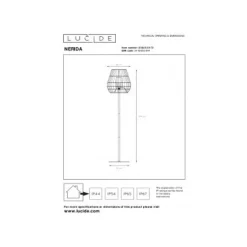 Lucide NERIDA Vloerlamp Buiten-Nature.-Ø35-1xE27-40W-IP44