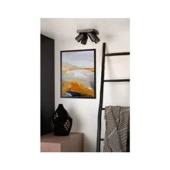 Lucide NIGEL - Plafondspot - LED Dim to warm - GU10 - 4x5W 2200K/3000K - Zwart Staal Outlet