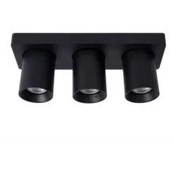 Lucide NIGEL Plafondspot 3xGU10/5W DTW Zwart New