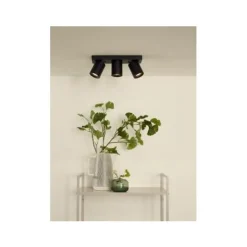 Lucide NIGEL Plafondspot 3xGU10/5W DTW Zwart New